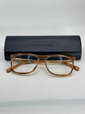 Warby Parker Fletcher M 270 Eyeglasses English Oak 55-15-140 Rectangular Frame